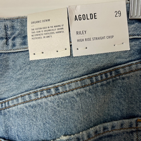 AGOLDE Riley High Rise Straight Crop Jeans 29 NWT - Picture 13 of 16
